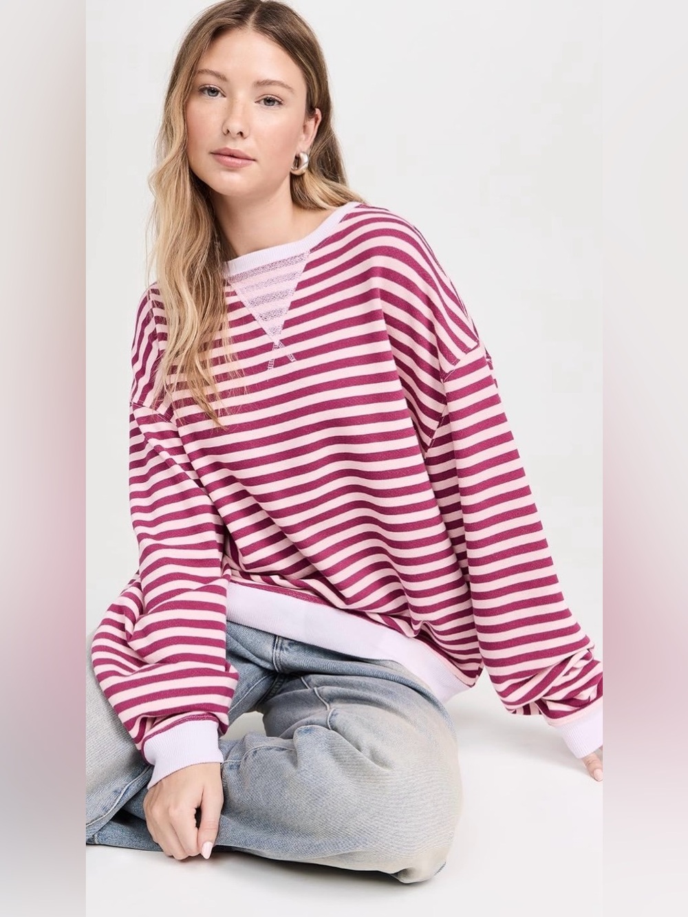 Free People Classic Stripe Crewneck